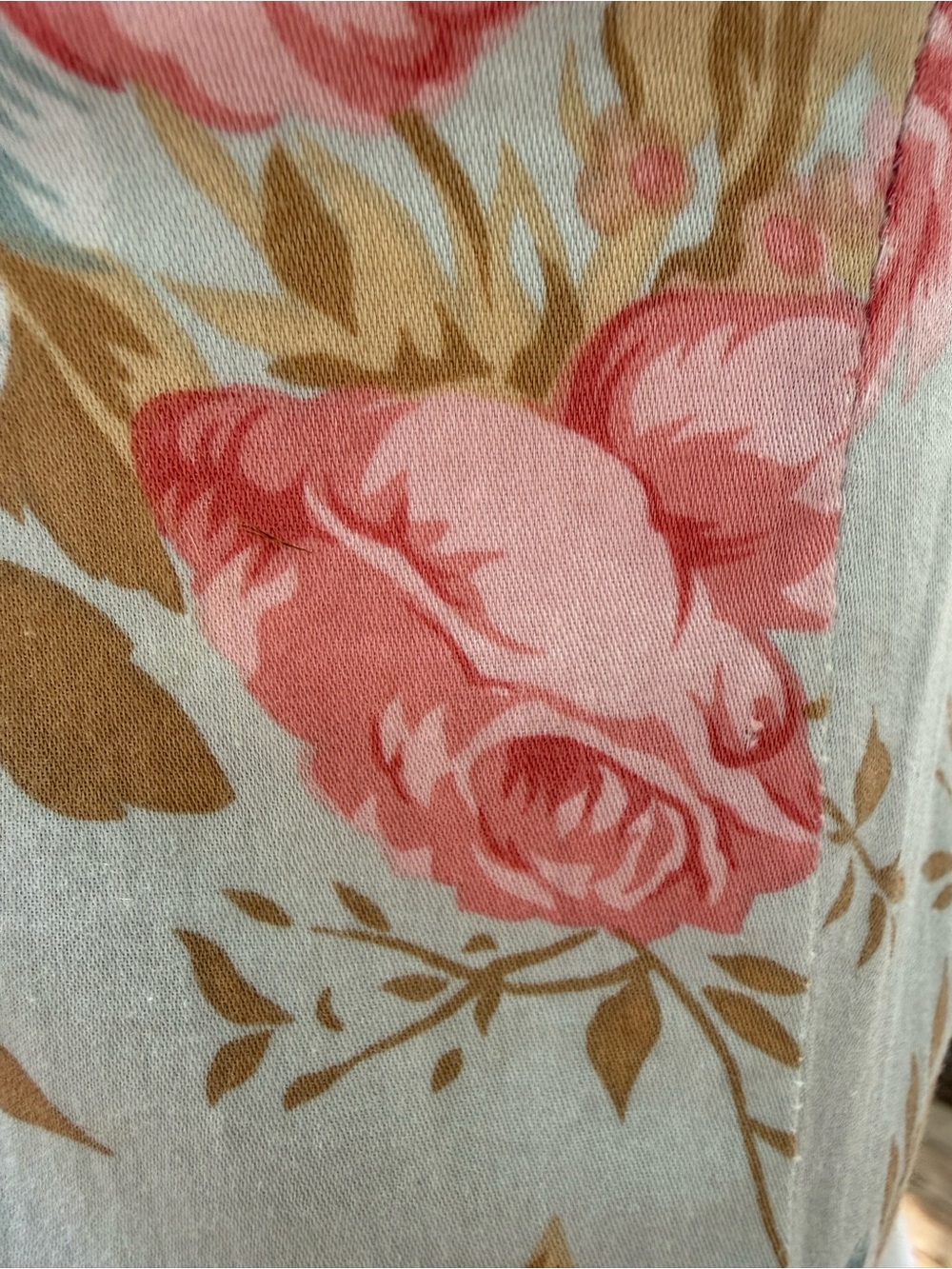 Floral Sweetheart Neckline Cotton Picnic Dress Buttoned Bodice Vintage Cyprus - Picture 9 of 10